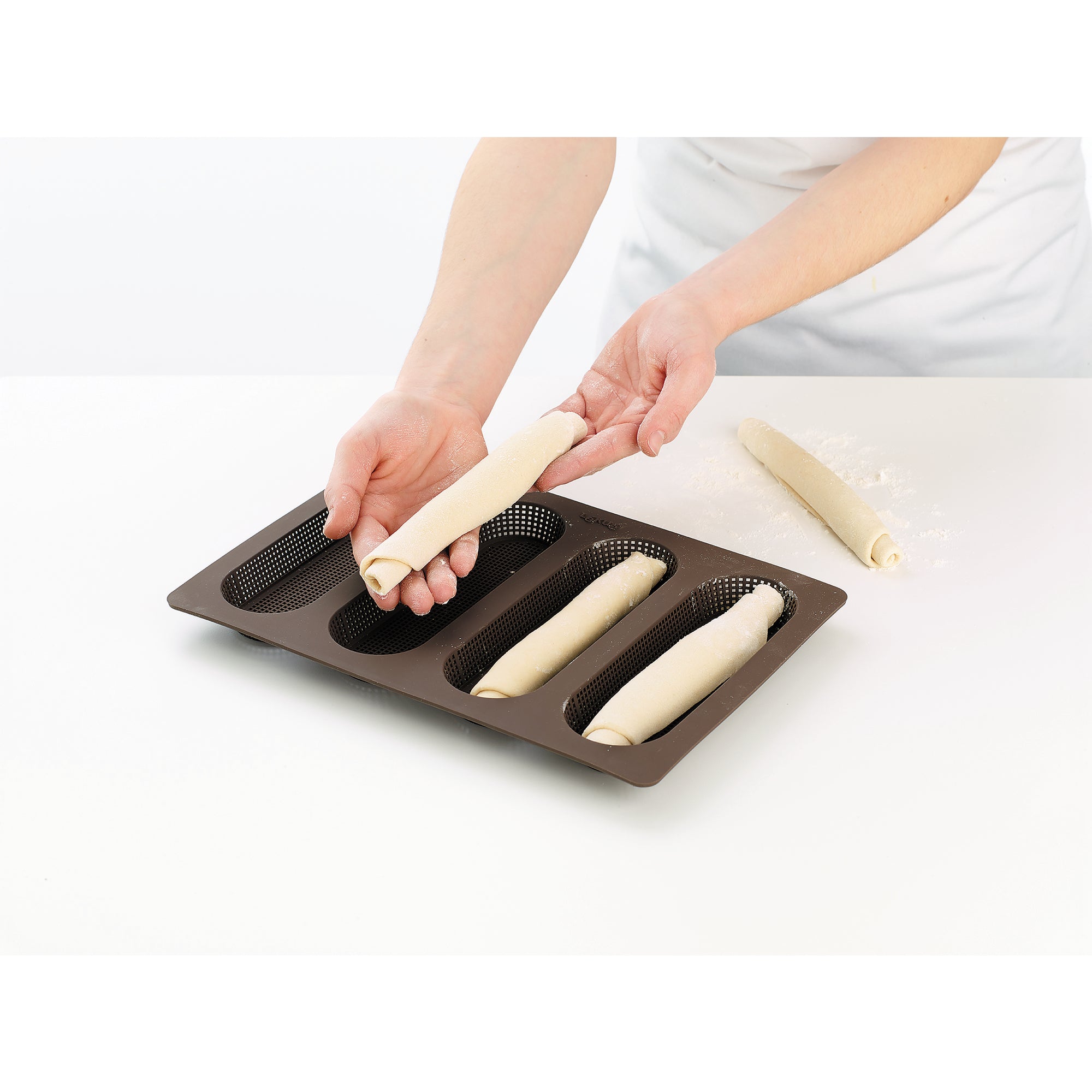 Silicone Mini Baguette Mould - Brown