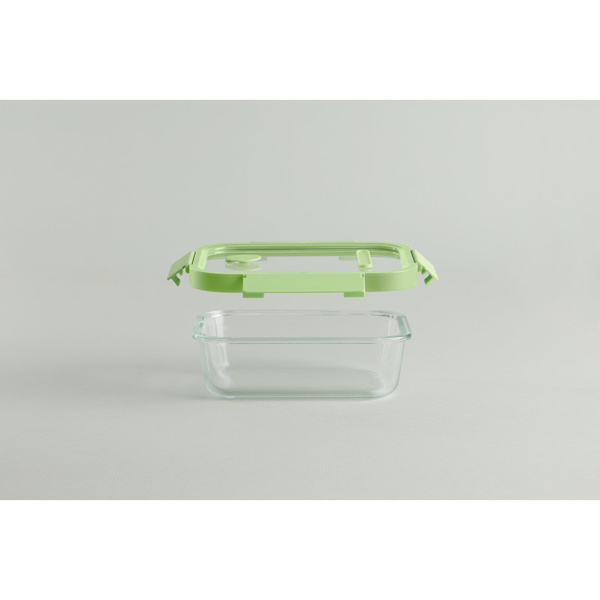 Glass Container Rectangular, 1050 ml - Green