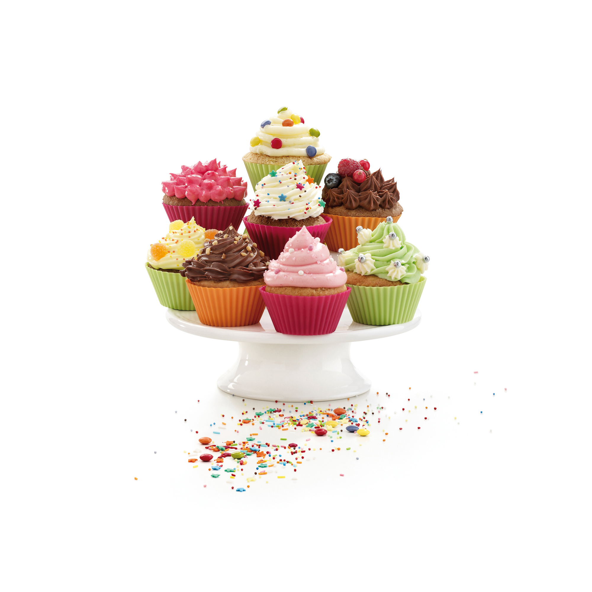 Silicone Muffin Cases Set of 12, 7 cm