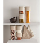 3pc Flip Storage Containers - Brown