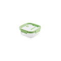 Glass Container Square, 1100 ml - Green