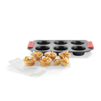 Non-Stick Muffins Mould, 6 Hole - Grey