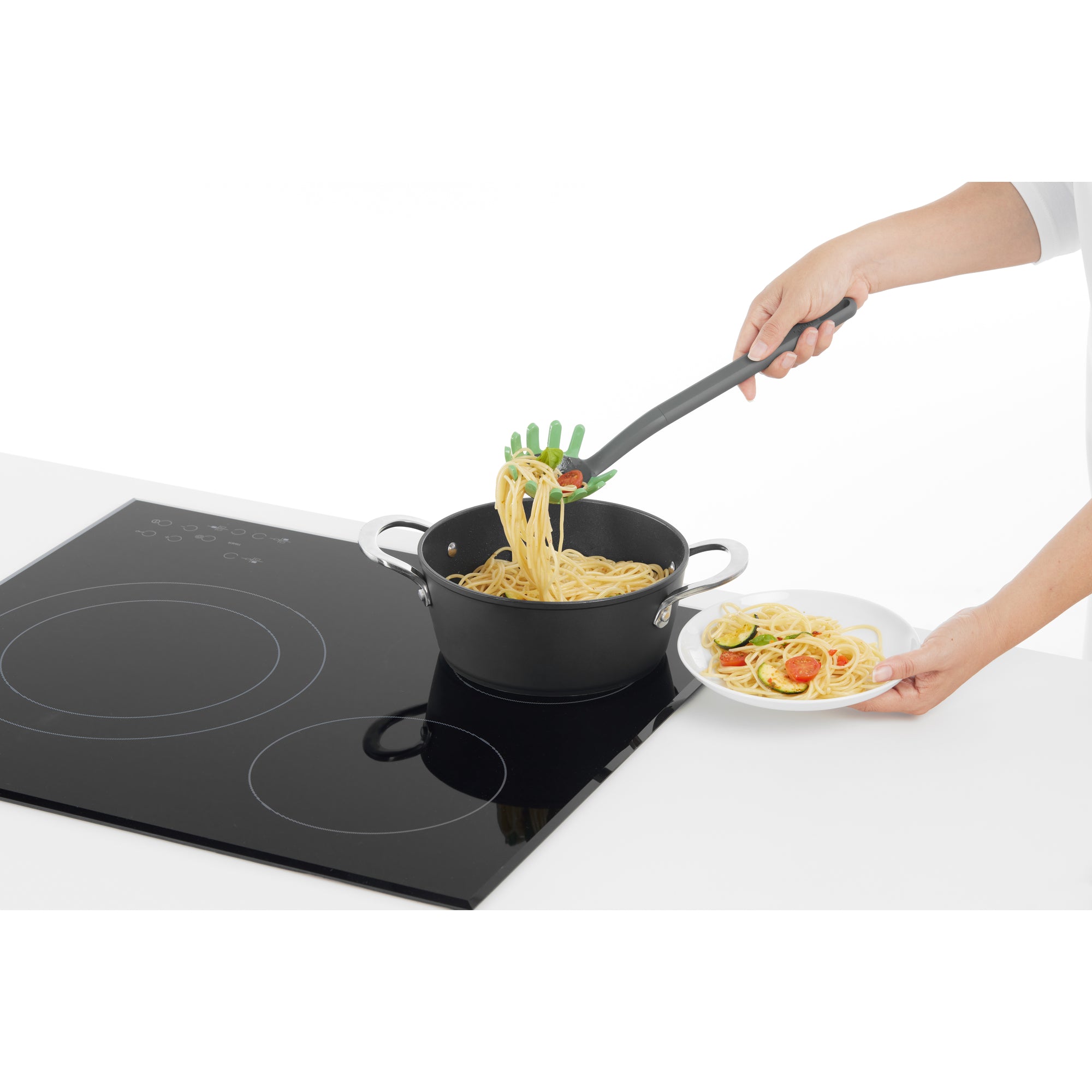Non-Scratch Pasta Spoon - Green