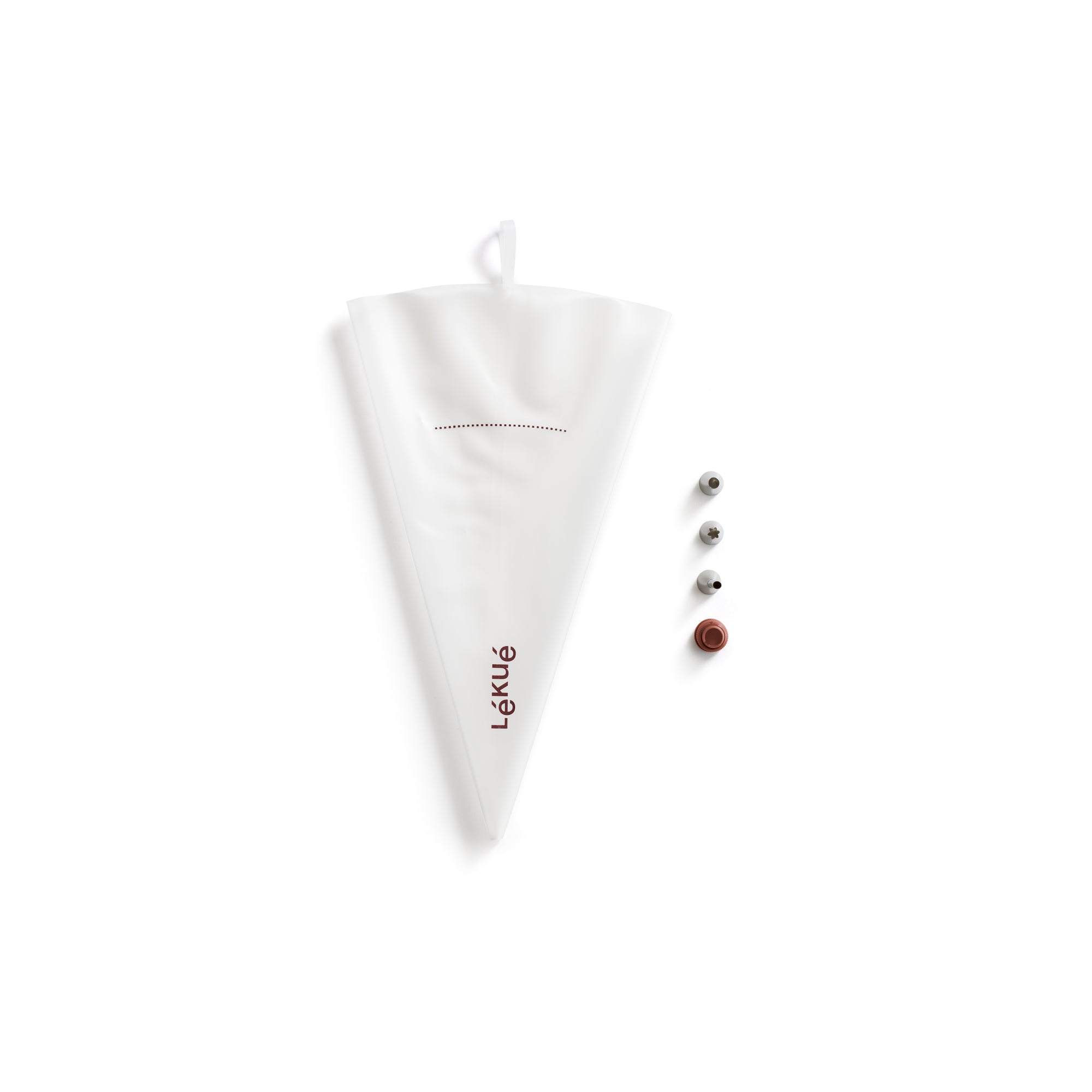 Reusable Piping Bag Set with 3 Nozzles - Transparent