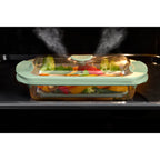 Glass Steam Cooker and Recipe book Set, 2 p, English - Transparent