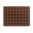 Silicone Macaron Baking Mat 40cm - Brown