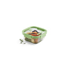 Glass Container Square, 1100 ml - Green