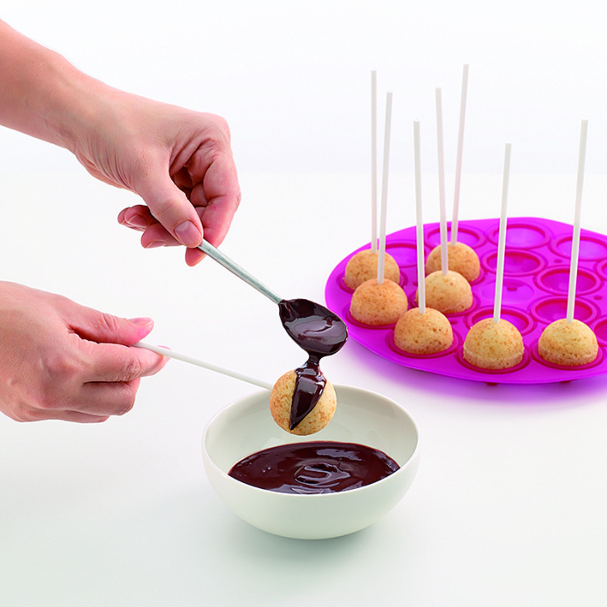 Silicone Cake Pops Mould - Pink