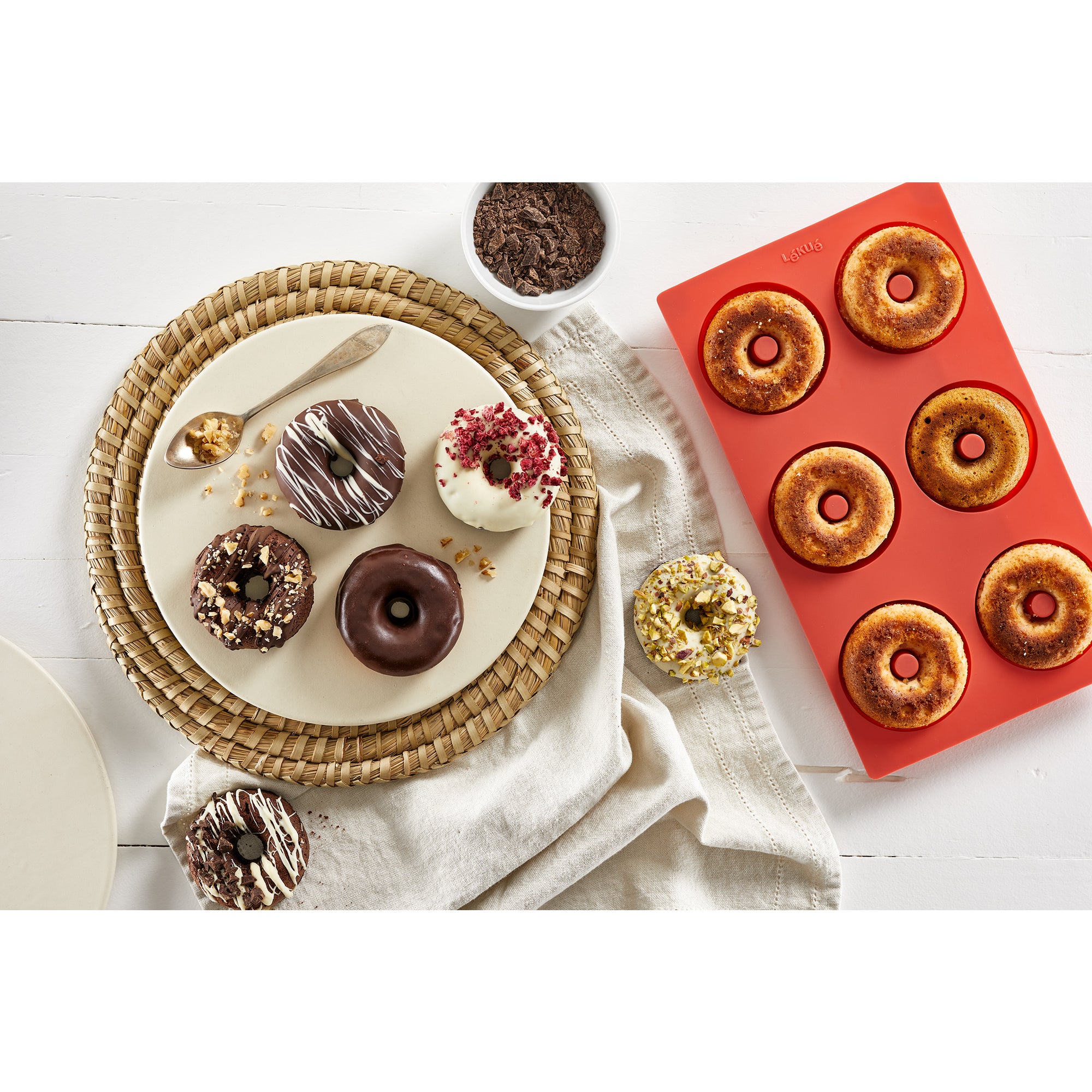 Doughnuts Mould - 6 cav - Red