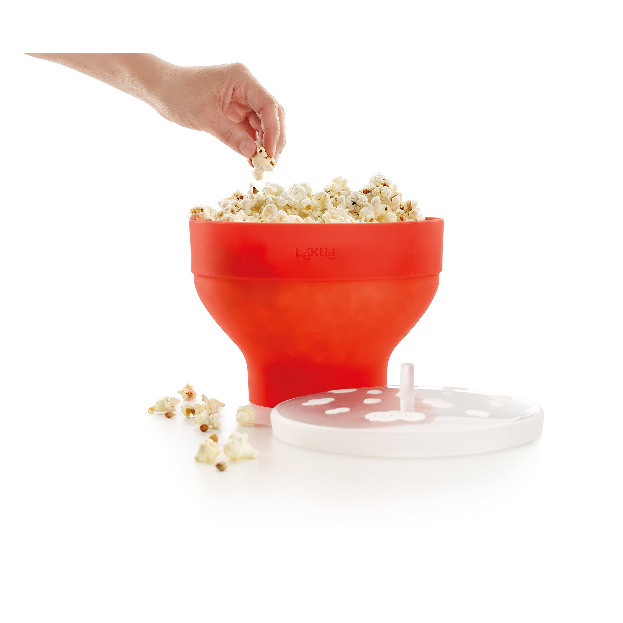 Microwave Pop Corn XL + 4 Bowls - Red