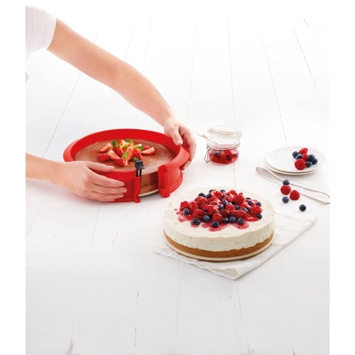 Duo Springform with plate - 23cm - Red
