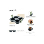 Air fryer Muffins Mould, 4 hole - Grey