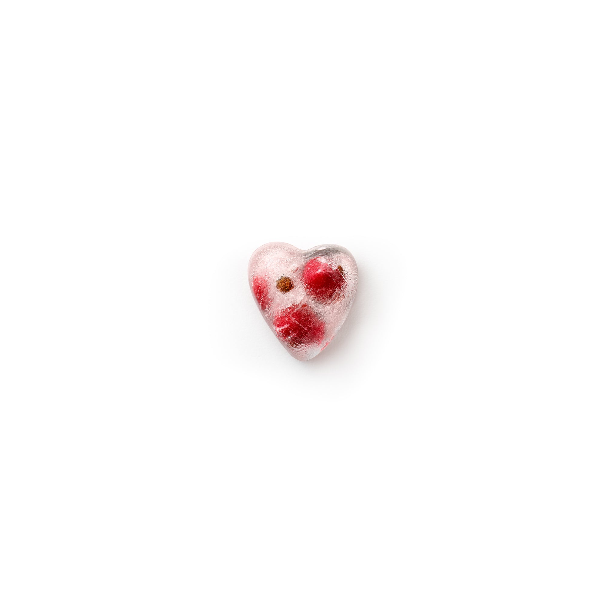 Heart Ice Cube Tray with Lid - Red