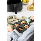 Air fryer Muffins Mould, 4 hole - Grey